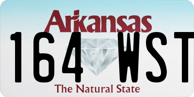 AR license plate 164WST