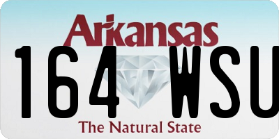 AR license plate 164WSU