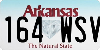 AR license plate 164WSV