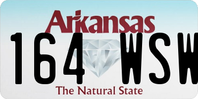 AR license plate 164WSW