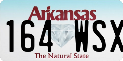 AR license plate 164WSX