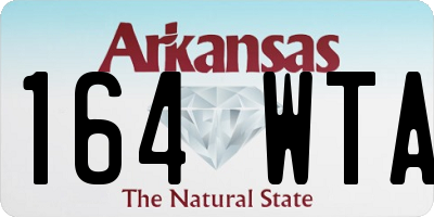 AR license plate 164WTA