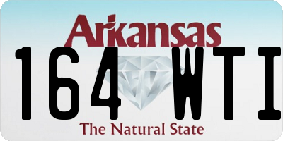 AR license plate 164WTI