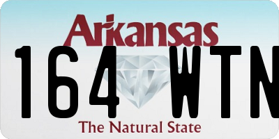 AR license plate 164WTN