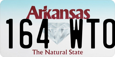 AR license plate 164WTO