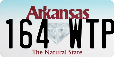 AR license plate 164WTP