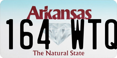 AR license plate 164WTQ