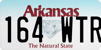 AR license plate 164WTR
