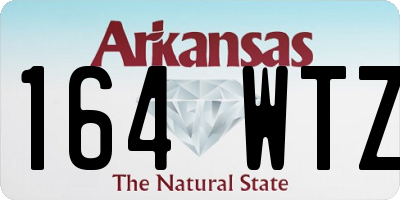 AR license plate 164WTZ