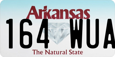 AR license plate 164WUA