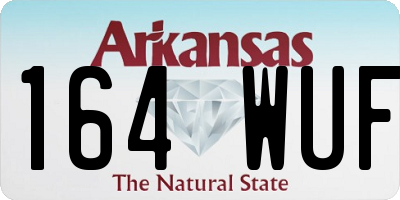AR license plate 164WUF