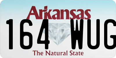 AR license plate 164WUG