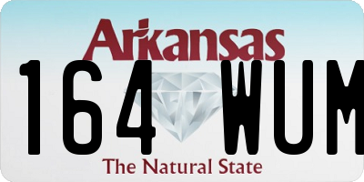 AR license plate 164WUM