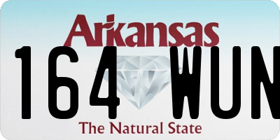 AR license plate 164WUN