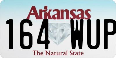 AR license plate 164WUP