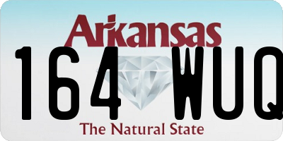 AR license plate 164WUQ