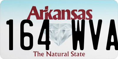 AR license plate 164WVA