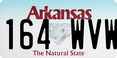AR license plate 164WVW