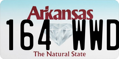 AR license plate 164WWD