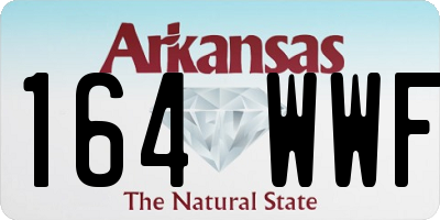 AR license plate 164WWF