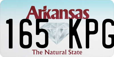 AR license plate 165KPG