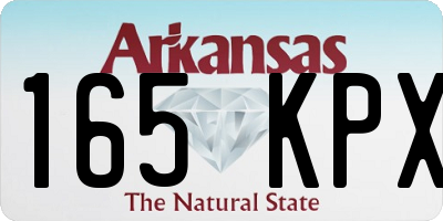 AR license plate 165KPX