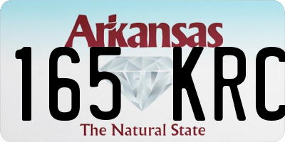 AR license plate 165KRC