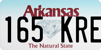 AR license plate 165KRE