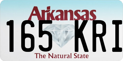 AR license plate 165KRI