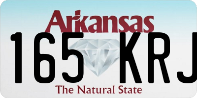 AR license plate 165KRJ