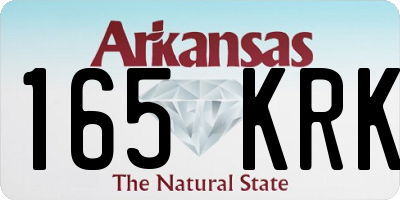 AR license plate 165KRK