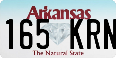 AR license plate 165KRN