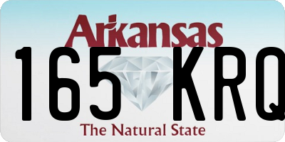 AR license plate 165KRQ