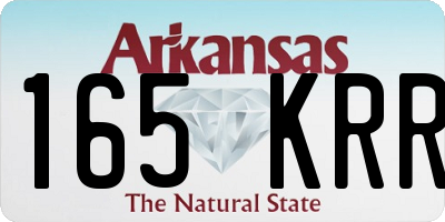 AR license plate 165KRR