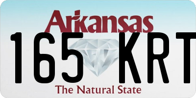 AR license plate 165KRT
