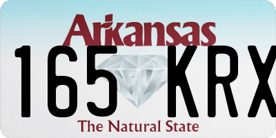 AR license plate 165KRX