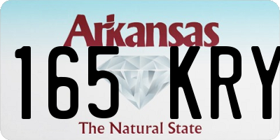AR license plate 165KRY