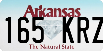 AR license plate 165KRZ