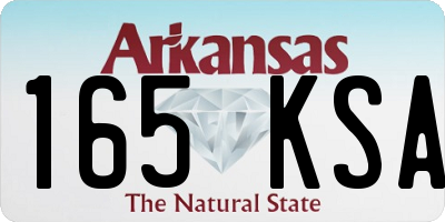 AR license plate 165KSA