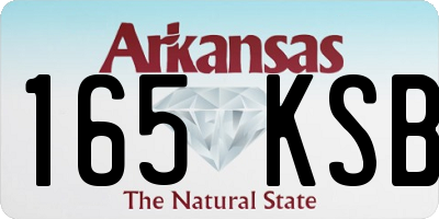 AR license plate 165KSB