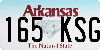 AR license plate 165KSG