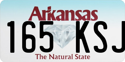 AR license plate 165KSJ