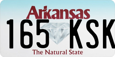 AR license plate 165KSK
