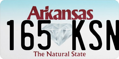 AR license plate 165KSN