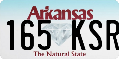 AR license plate 165KSR