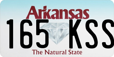 AR license plate 165KSS