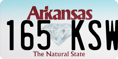 AR license plate 165KSW