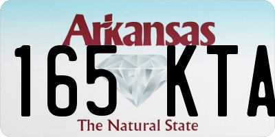 AR license plate 165KTA