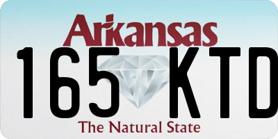 AR license plate 165KTD
