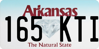 AR license plate 165KTI